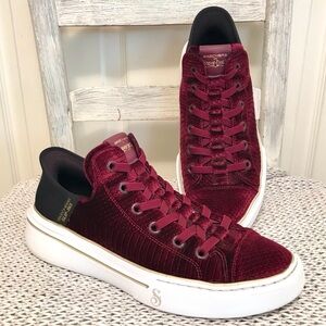 Skechers X Slip-ins Snoop One Boss Life Velvet Sneakers Burgundy